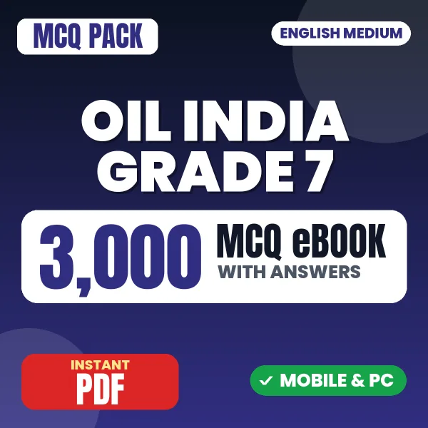 OIL India Grade 7 (Electrical) Exam – 3000 MCQ eBook with Answers | English Medium PDF Download
