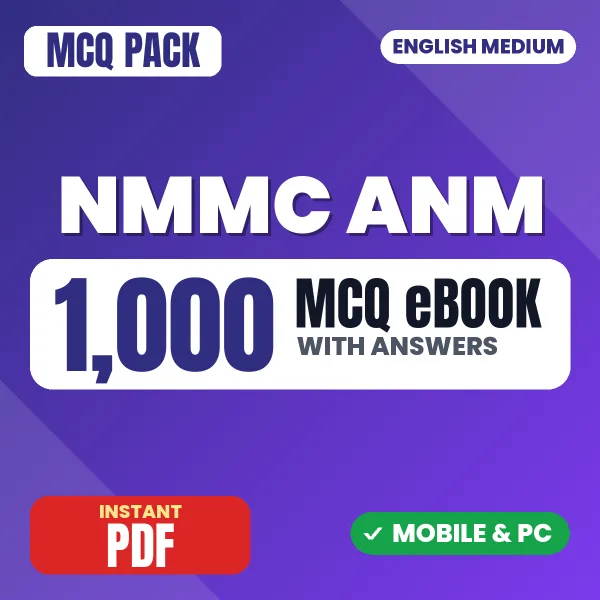 NMMC ANM Exam – 1000 MCQ eBook with Answers | English Medium PDF Download