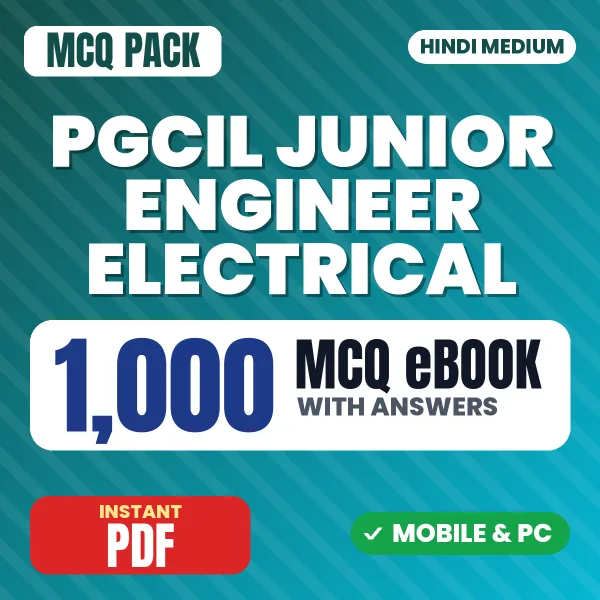 PGCIL Junior Engineer (Electrical) Exam – 1000 MCQ eBook with Answers | Hindi Medium PDF Download