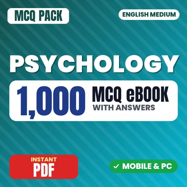 Psychology – 1000 MCQ eBook with Answers | English Medium PDF Download