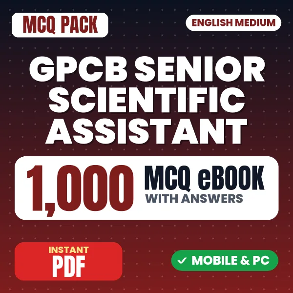 GPCB Senior Scientific Assistant Exam – 1000 MCQ eBook with Answers | English Medium PDF Download