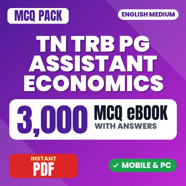 TN TRB PG Assistant (Economics) Exam – 3000 MCQ eBook with Answers | English Medium PDF Download
