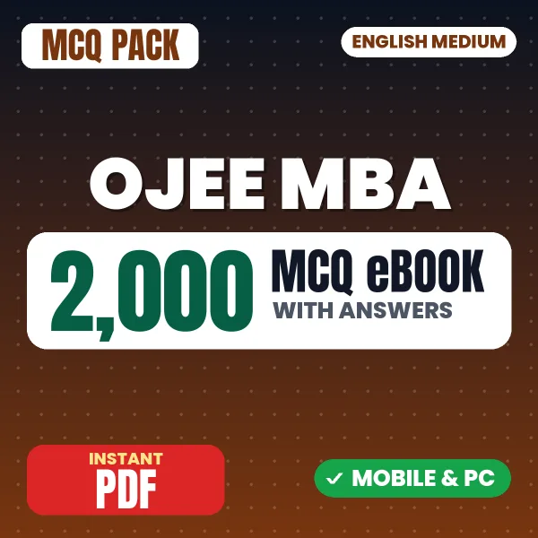OJEE MBA Exam – 2000 MCQ eBook with Answers | English Medium PDF Download