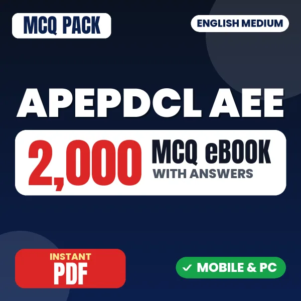 APEPDCL Assistant Executive Engineer (Electrical) Exam – 2000 MCQ eBook with Answers | English Medium PDF Download