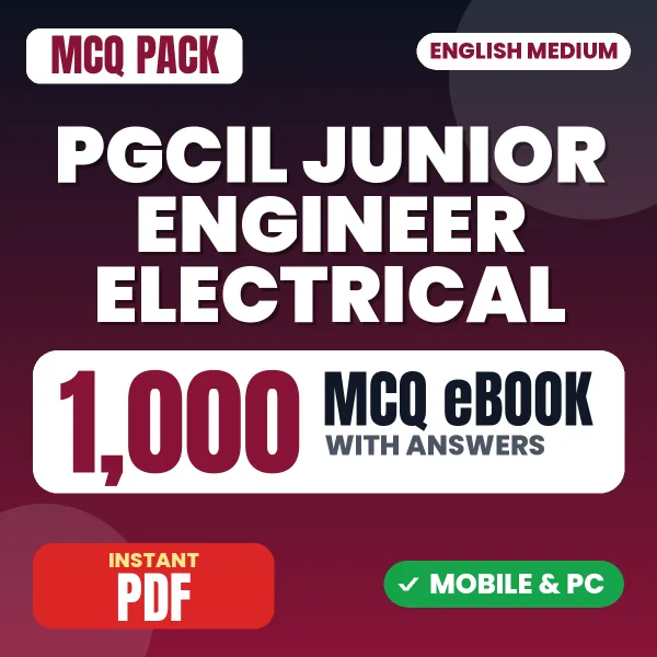 PGCIL Junior Engineer (Electrical) Exam – 1000 MCQ eBook with Answers | English Medium PDF Download