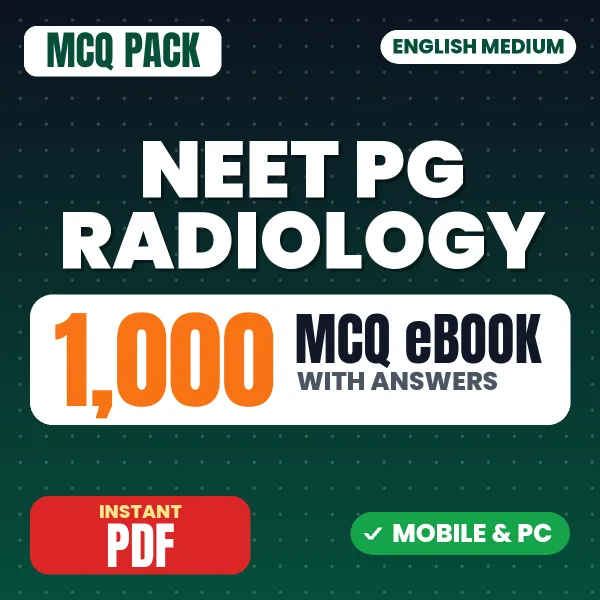 NEET PG Radiology – 1000 MCQ eBook with Answers | English Medium PDF Download