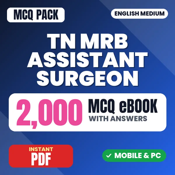 TN MRB Assistant Surgeon Exam – 2000 MCQ eBook with Answers | English Medium PDF Download