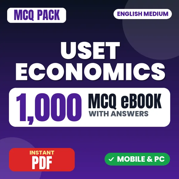 Uttarakhand SET Economics Exam – 1000 MCQ eBook with Answers | English Medium PDF Download