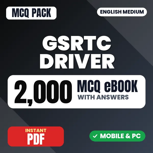 GSRTC Driver Exam – 2000 MCQ eBook with Answers | English Medium PDF Download