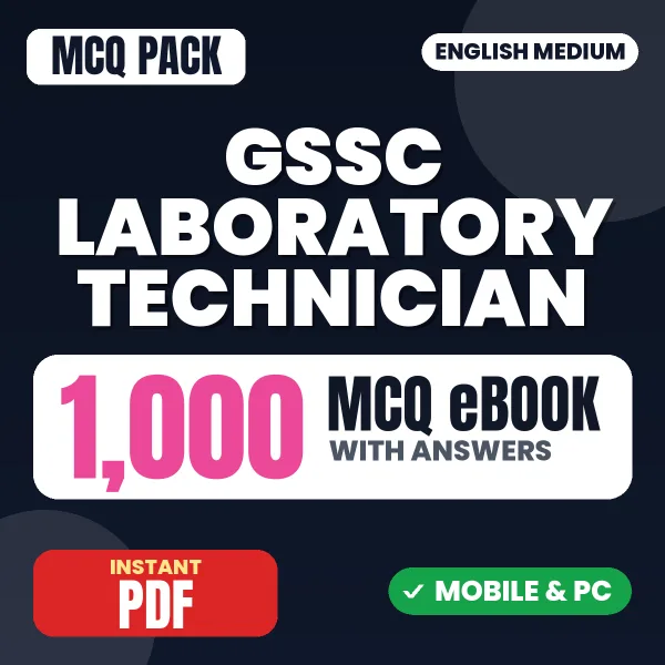 GSSC Laboratory Technician Exam CBT 1 – 1000 MCQ eBook with Answers | English Medium PDF Download
