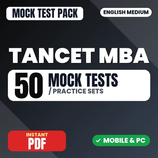 TANCET MCA Exam – 50 Mock Tests / Practice Sets | English Medium PDF Download