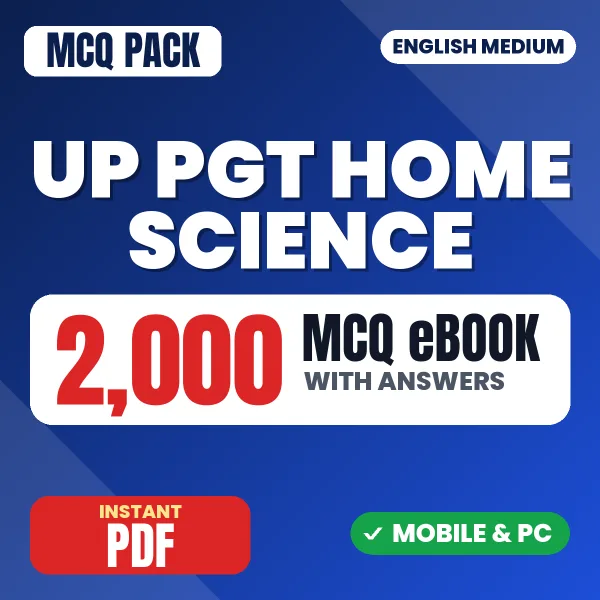 UP PGT Home Science Exam – 2000 MCQ eBook with Answers | English Medium PDF Download