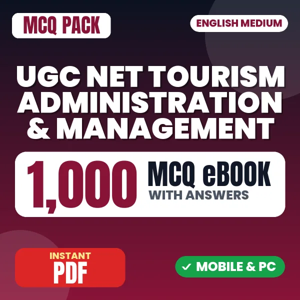 UGC NET Tourism Administration & Management Exam – 1000 MCQ eBook with Answers | English Medium PDF Download