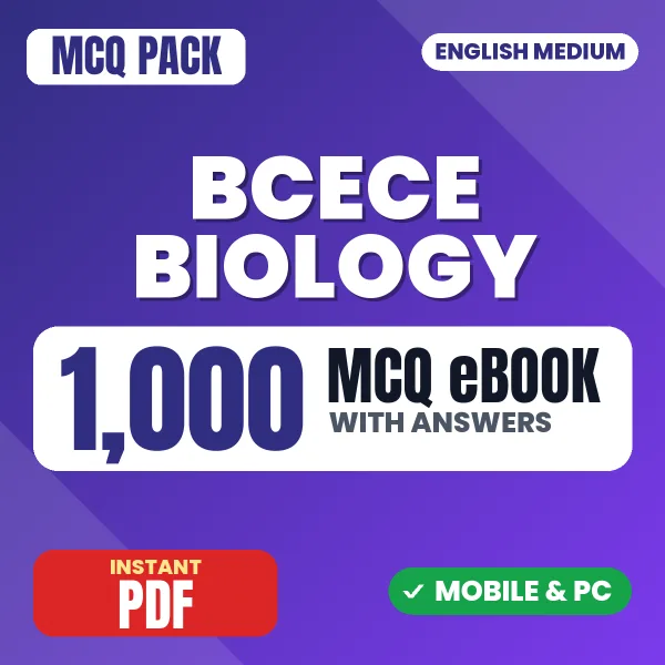 BCECE Biology Exam – 1000 MCQ eBook with Answers | English Medium PDF Download