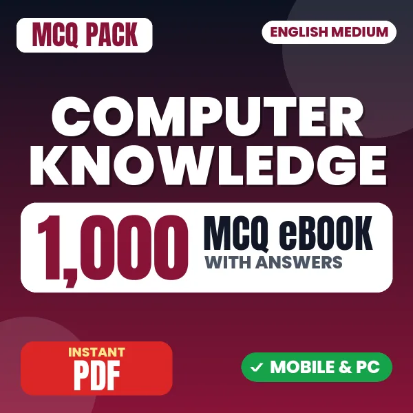 Computer Knowledge Exam – 1000 MCQ eBook with Answers | English Medium PDF Download