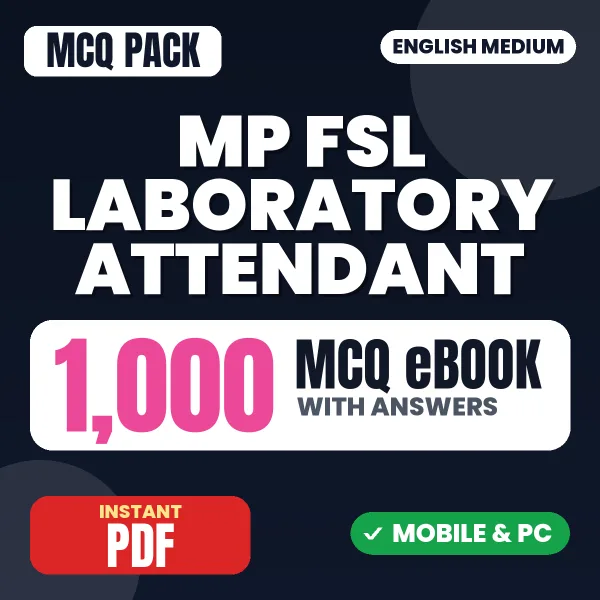 MP FSL Laboratory Attendant Exam – 1000 MCQ eBook with Answers | English Medium PDF Download