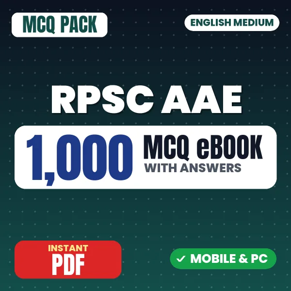 RPSC Assistant Agriculture Engineer Exam – 1000 MCQ eBook with Answers | English Medium PDF Download