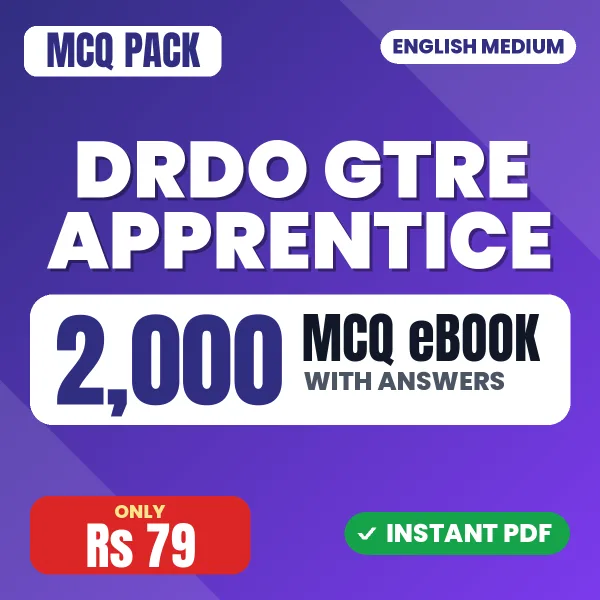 DRDO GTRE Apprentice Exam – 2000 MCQ eBook with Answers | English Medium PDF Download