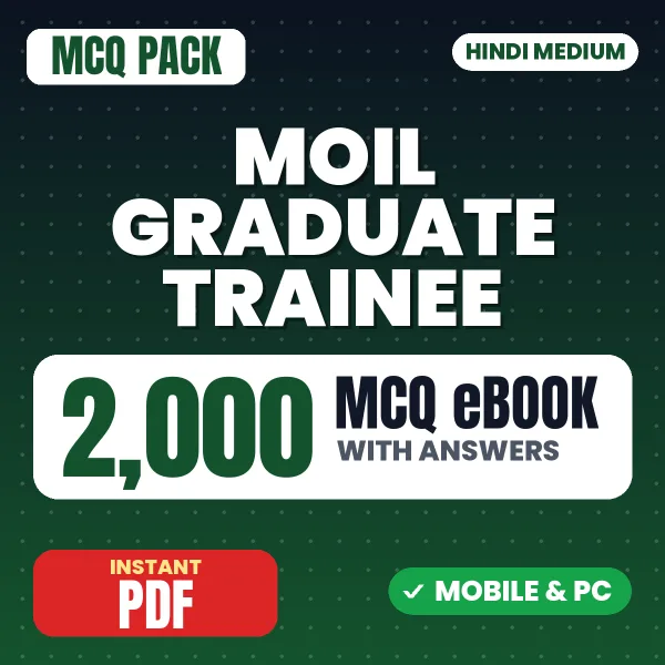 MOIL Graduate Trainee Exam (Mining) – 2000 MCQ eBook with Answers | Hindi Medium PDF Download