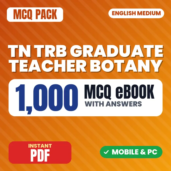 TN TRB Graduate Teacher Botany Exam – 1000 MCQ eBook with Answers | English Medium PDF Download