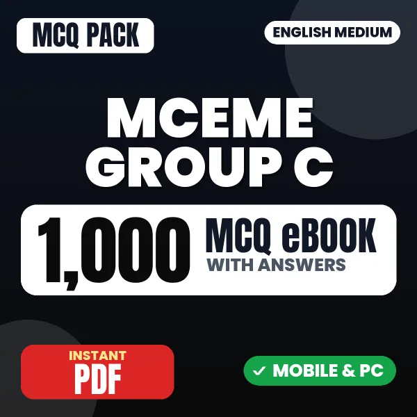MCEME Group C Exam – 1000 MCQ eBook with Answers | English Medium PDF Download