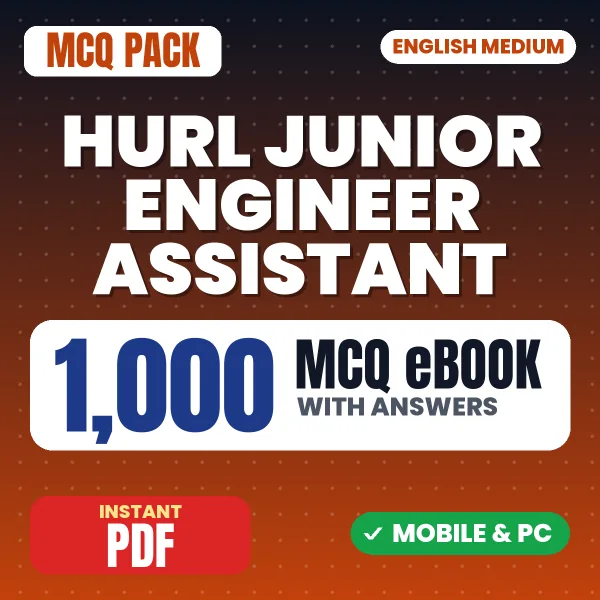 HURL Junior Engineer Assistant (Chemical) Exam – 1000 MCQ eBook with Answers | English Medium PDF Download