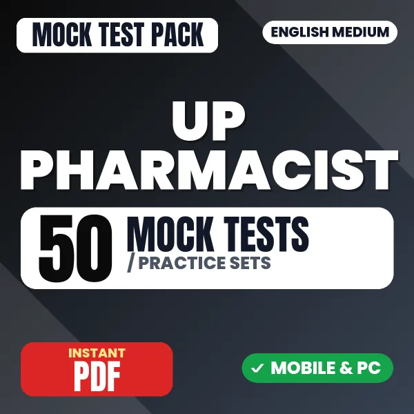 UPSSSC Homeopathic Pharmacist Exam – 50 Mock Tests / Practice Sets | English Medium PDF Download