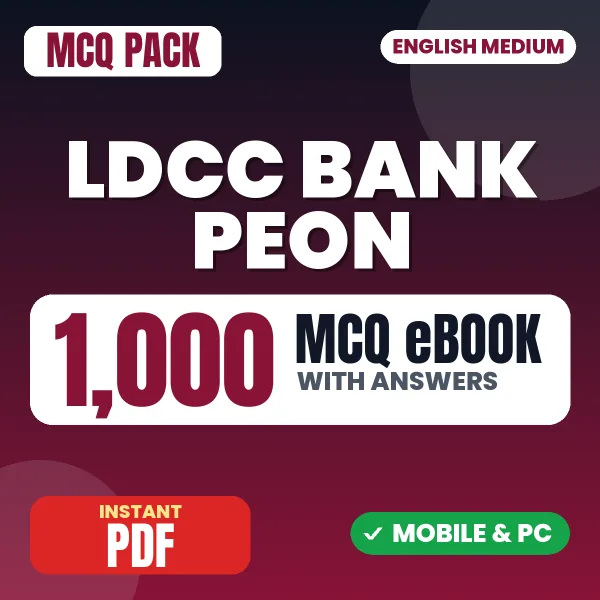 LDCC Bank Peon Exam – 1000 MCQ eBook with Answers | English Medium PDF Download