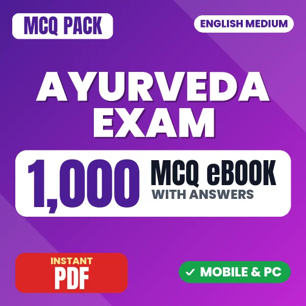 Ayurveda Exam – 1000 MCQ eBook with Answers | English Medium PDF Download