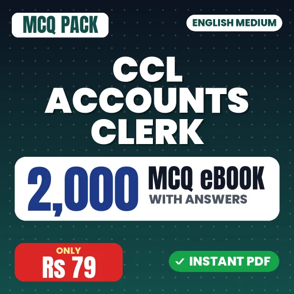 CCL Accounts Clerk Exam – 2000 MCQ eBook with Answers | English Medium PDF Download