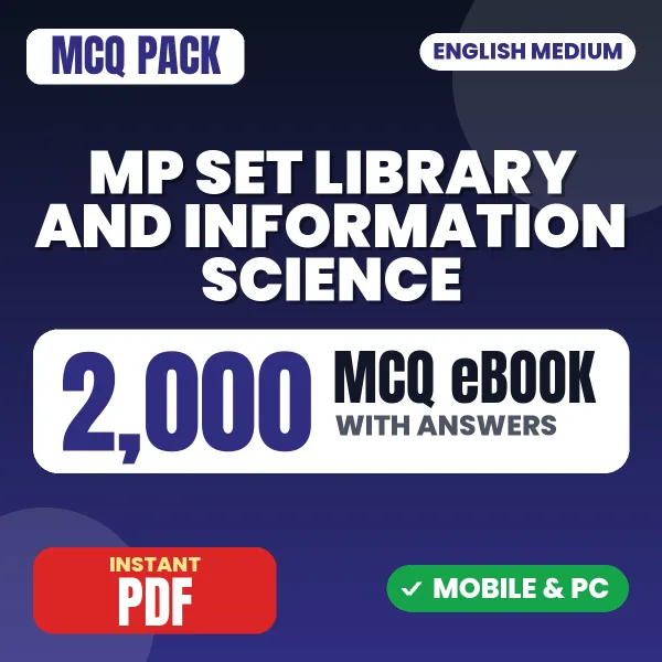 MP SET Library & Information Science Exam – 2000 MCQ eBook with Answers | English Medium PDF Download