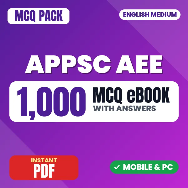 APPSC AEE (Paper-I) Exam – 1000 MCQ eBook with Answers | English Medium PDF Download