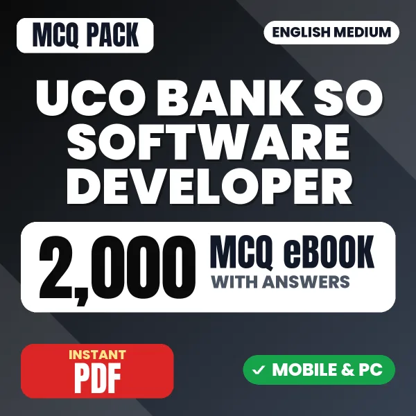 UCO Bank SO (Software Developer) Exam – 2000 MCQ eBook with Answers | English Medium PDF Download