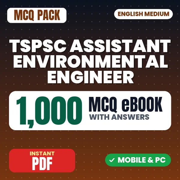 TSPSC Assistant Environmental Engineer Exam Paper I – 1000 MCQ eBook with Answers | English Medium PDF Download