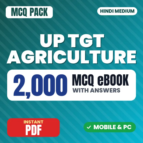 UP TGT Agriculture Exam – 2000 MCQ eBook with Answers | Hindi Medium PDF Download