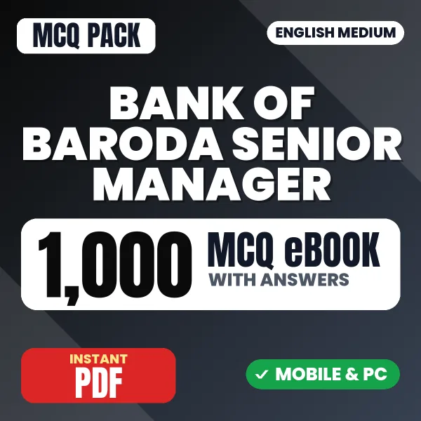 Bank of Baroda Senior Manager Exam – 1000 MCQ eBook with Answers | English Medium PDF Download
