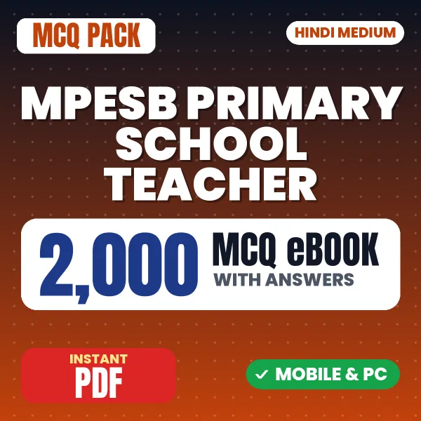 MPESB Primary School Teacher Exam – 2000 MCQ eBook with Answers | Hindi Medium PDF Download