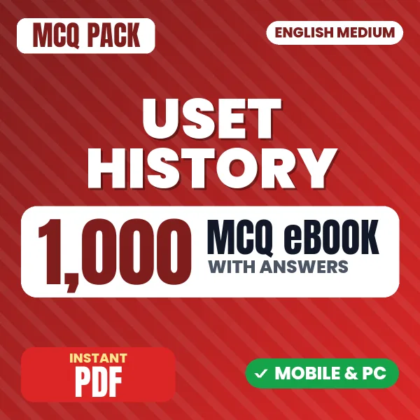 Uttarakhand SET History Exam – 1000 MCQ eBook with Answers | English Medium PDF Download