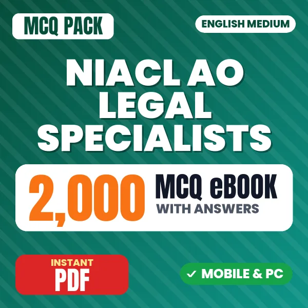 NIACL Administrative Officer (Legal Specialists) Phase-1 Exam – 2000 MCQ eBook with Answers | English Medium PDF Download