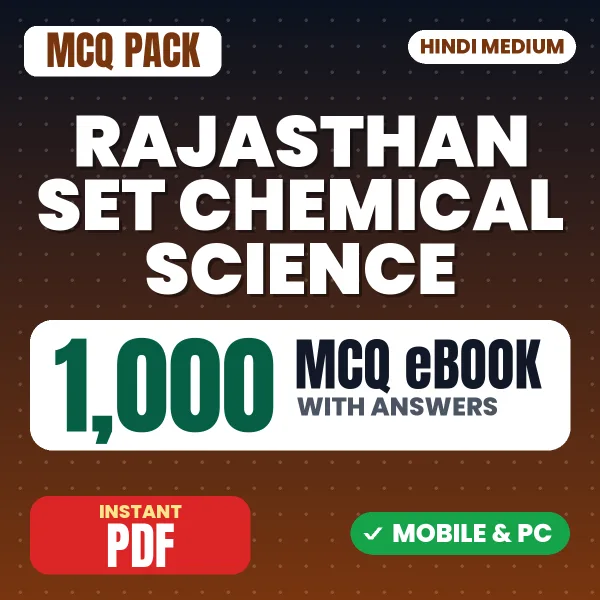 Rajasthan SET (Chemical Science) Exam – 1000 MCQ eBook with Answers | Hindi Medium PDF Download