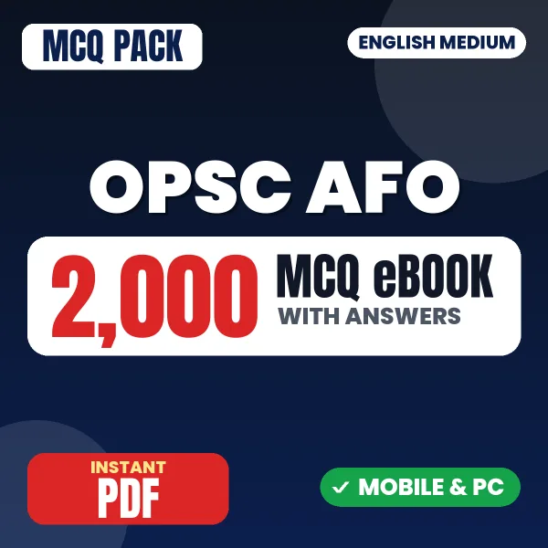 OPSC Assistant Fisheries Officer Exam Paper 1 – 2000 MCQ eBook with Answers | English Medium PDF Download