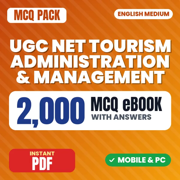 UGC NET Tourism Administration & Management Exam – 2000 MCQ eBook with Answers | English Medium PDF Download