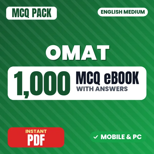 OMAT Exam – 1000 MCQ eBook with Answers | English Medium PDF Download