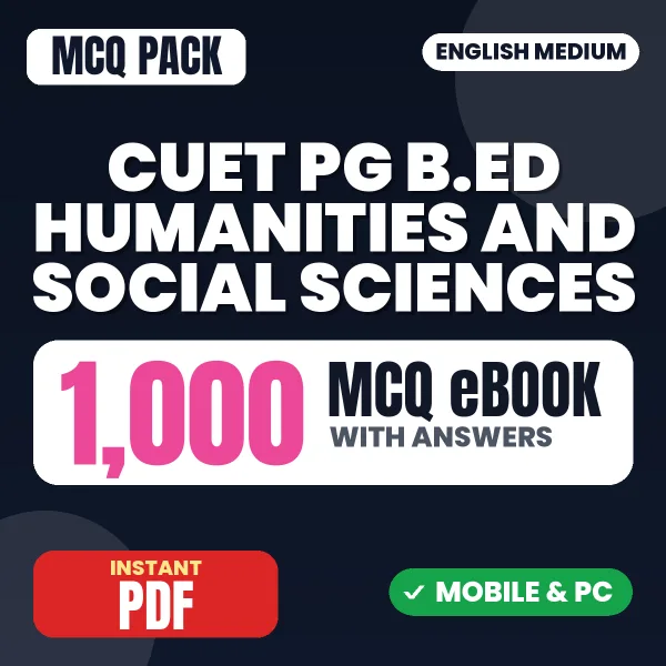CUET PG Humanities and Social Sciences Exam – 1000 MCQ eBook with Answers | English Medium PDF Download