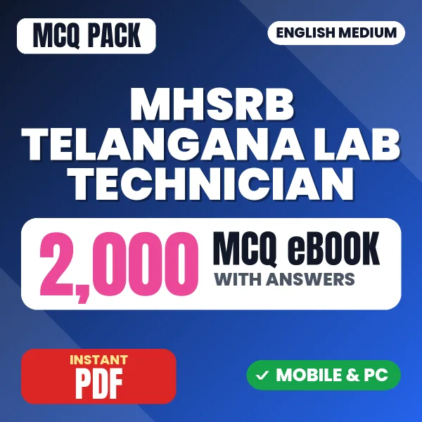MHSRB Telanagana Lab Technician Exam – 2000 MCQ eBook with Answers | English Medium PDF Download