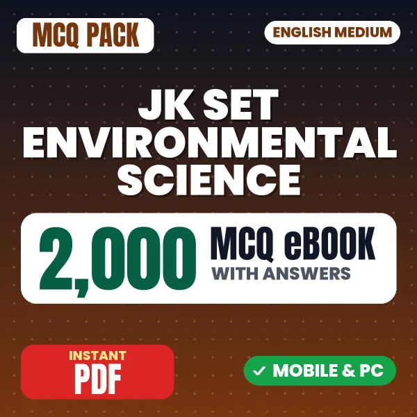 JK SET Environmental Science Exam Paper 2 – 2000 MCQ eBook with Answers | English Medium PDF Download