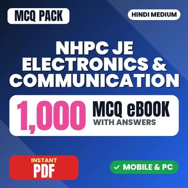 NHPC JE Electronics & Communication Exam – 1000 MCQ eBook with Answers | Hindi Medium PDF Download