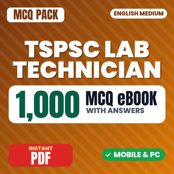 TSPSC Lab Technician Exam – 1000 MCQ eBook with Answers | English Medium PDF Download