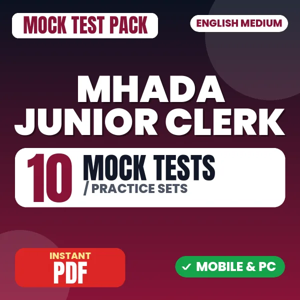 MHADA Junior Engineer Exam – 10 Mock Tests / Practice Sets | English Medium PDF Download
