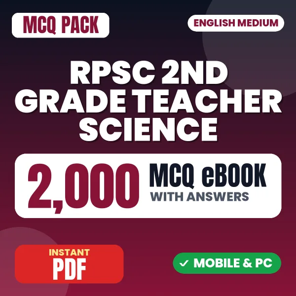 RPSC 2nd Grade Teacher (Science) Exam – 2000 MCQ eBook with Answers | English Medium PDF Download